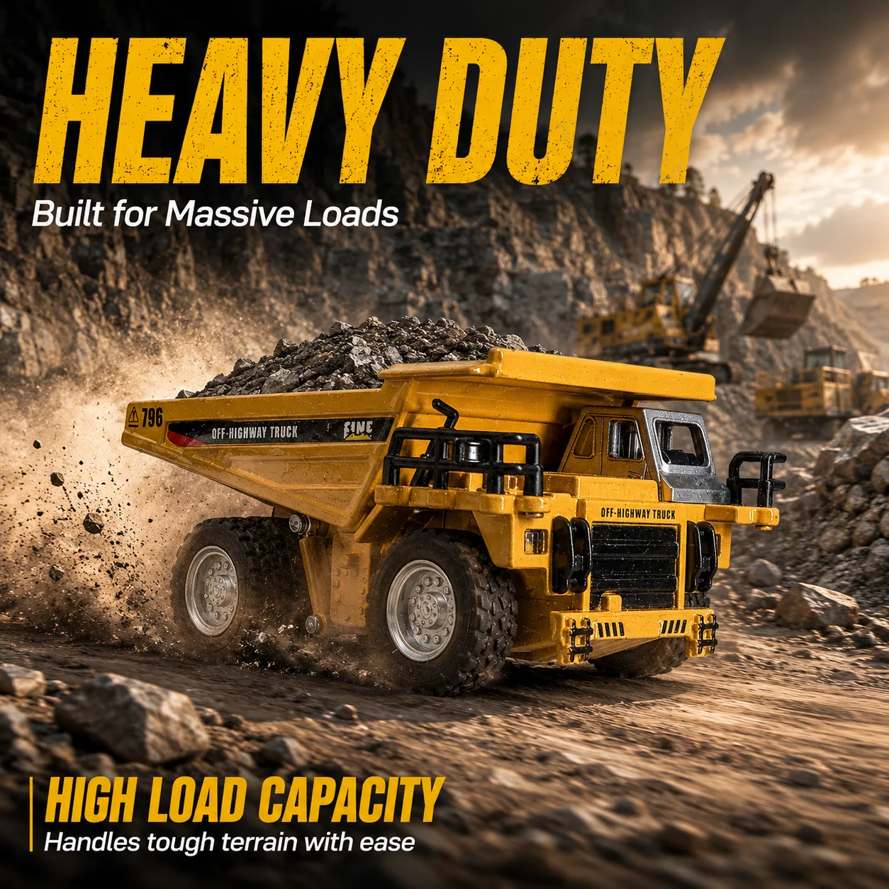 Heavy Duty Mining Truck view 4