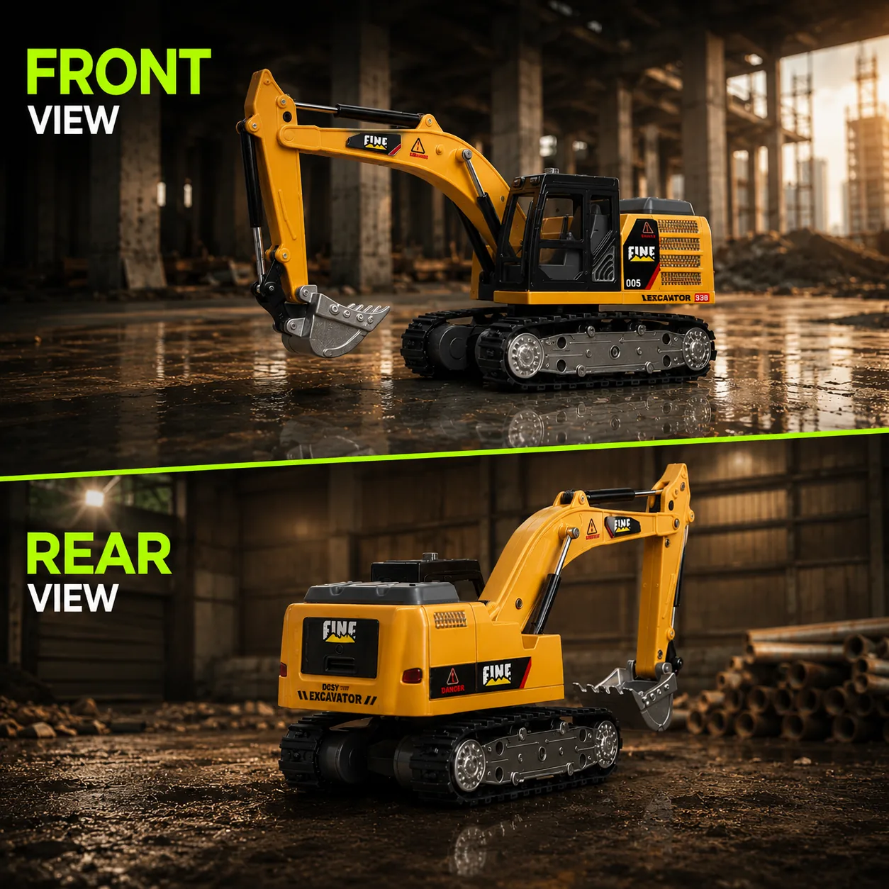 Mini RC Excavator view 3