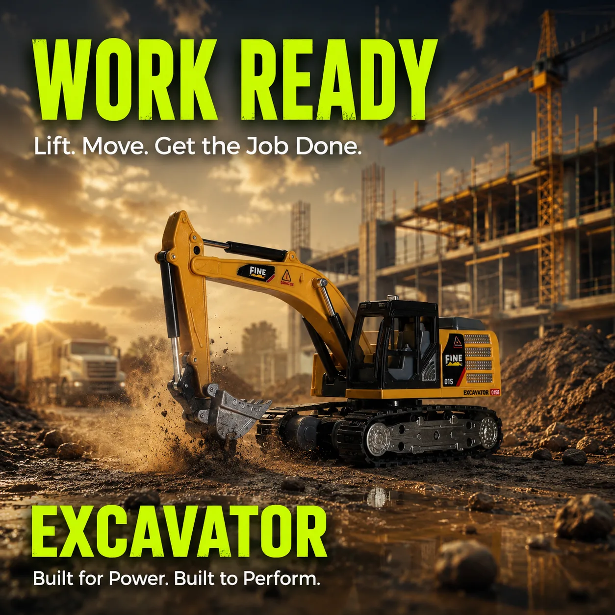 Mini RC Excavator view 4
