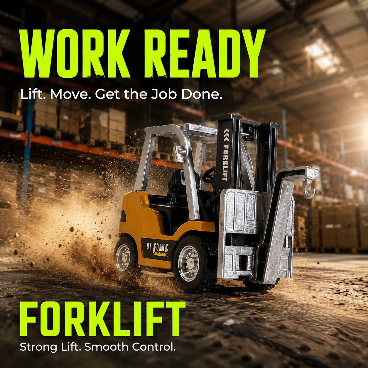 Mini RC Forklift view 4