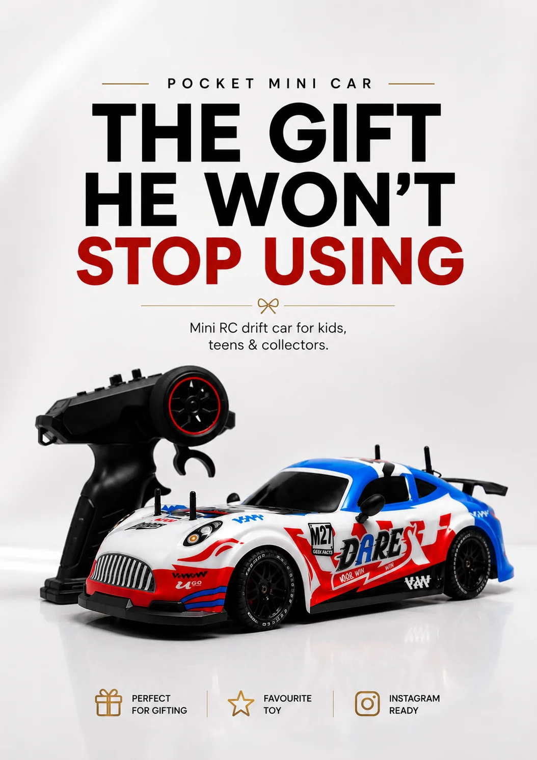 PRC Mini RC drift car — the gift he won't stop using