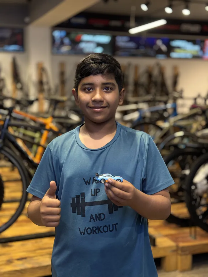 Vihaan W. from Chennai with their PRC drift car